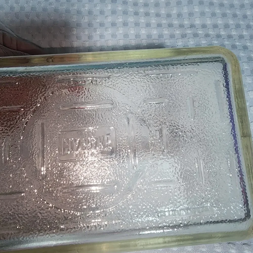 GLASBAKE EUC GLASS LIDDED 1.5 qt LOAF BAKEWEAR PAN GLASS